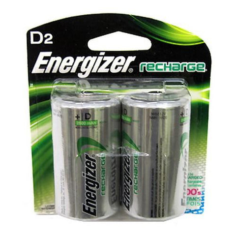 Energizer Rechargeable Batteries - NiMH D 2500 mAH (Per 2)