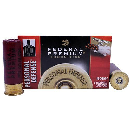 12 Gauge - Premium Personal Defense, 2 3-4", 9 Pellets, #00 Buckshot, Per 5