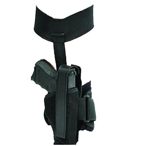 Nylon Ankle Holster, Black Right Hand - Medium-Large Auto, 3.75" Barrel