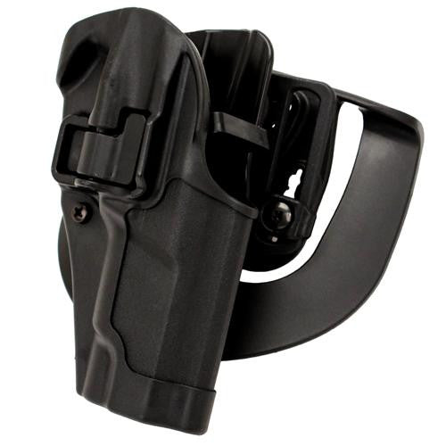 Serpa CQC, Belt & Paddle Holster, Plain Matte Black Finish - Ruger P85-89, Right Hand