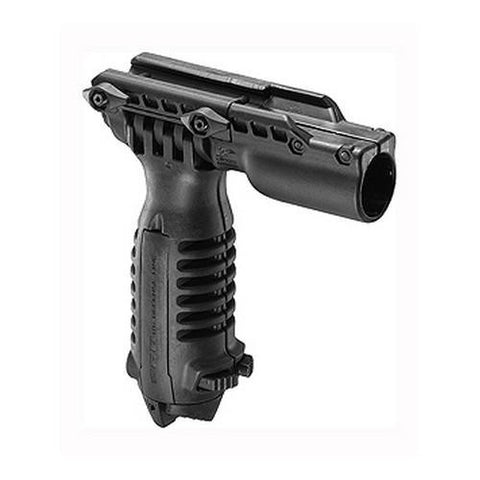 Vertical Foregrip - Black, w-Bipod, 1" Light Adapter