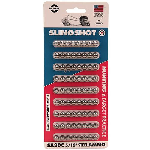 Steel Ball Slingshot Ammo -  5-16", 72 Count