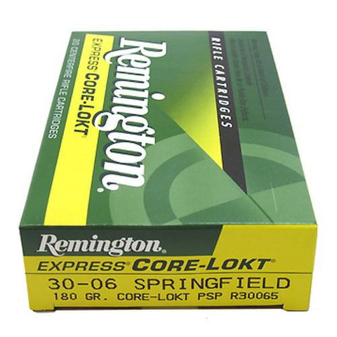 Corelokt Ammunition - 30-06 Springfield, 180 Grains, Pointed Soft Point, Per 20