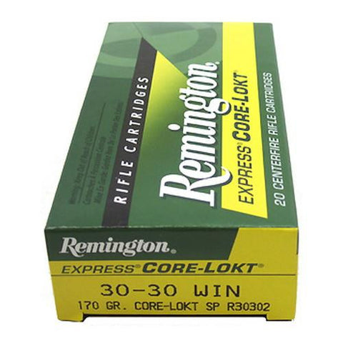 Corelokt Ammunition - 30-30 Winchester, 170 Grains, Soft Point. Per 20