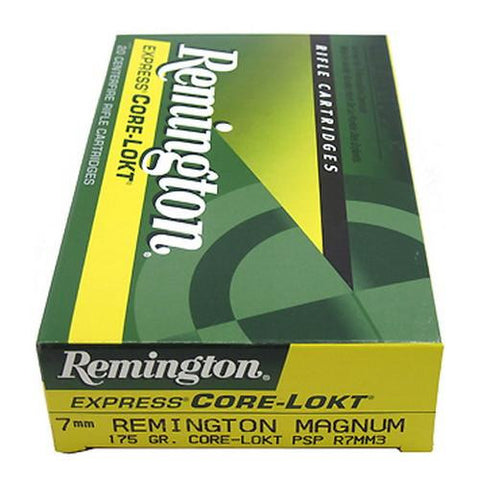 Corelokt Ammunition - 7mm Remington Magnum, 175 Grains, Pointed Soft Point, Per 20