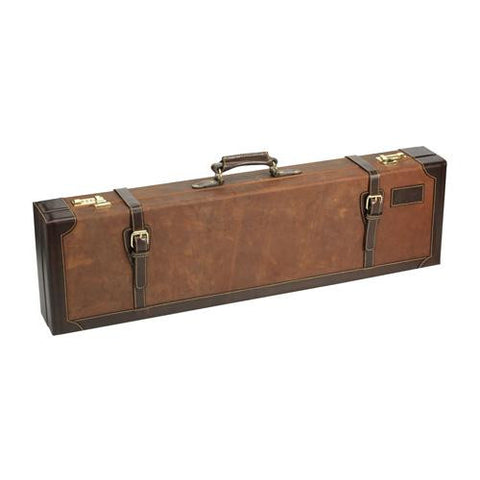 John M. Browning Crazy Horse Leather, Brown Fitted Gun Case