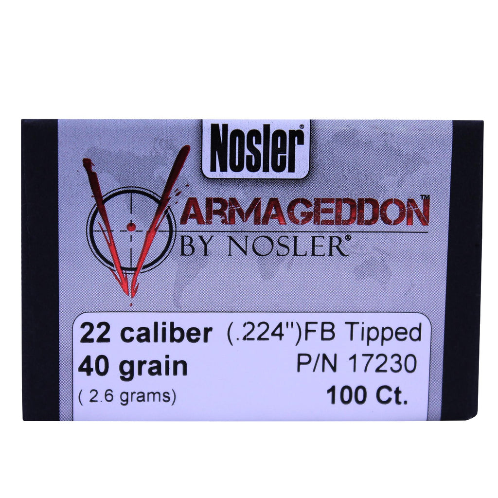 22 Caliber Bullets - Varmageddon, 40 Grains, Tipped Flat Base, Per 100