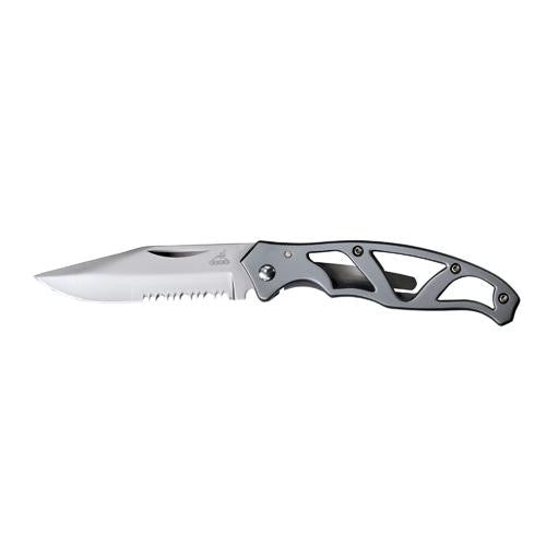 Paraframe Mini - Stainless Steel, Serrated, Clam Pack