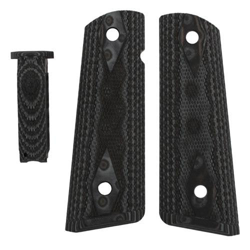 Colt, 1911 Government Magrip Kit - G-10 Checkered Arched G-Mascus Black-Gray