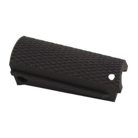 1911 Officer Main Spring Housing - Aluminum Checkered Flat Matte Black