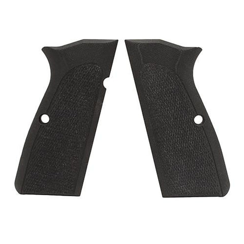 Browning Hi Power Grips - Checkered G-10 Solid Black