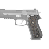 Sig P220 American Grips - G-10 G-Mascus Black-Gray