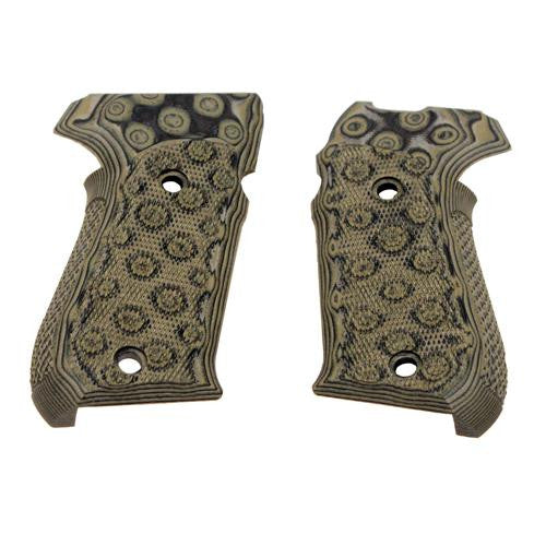 Sig P220 American Grips - Checkered G-10 G-Mascus Green