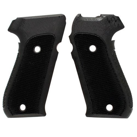 Sig P220 American Grips - Checkered G-10 Solid Black