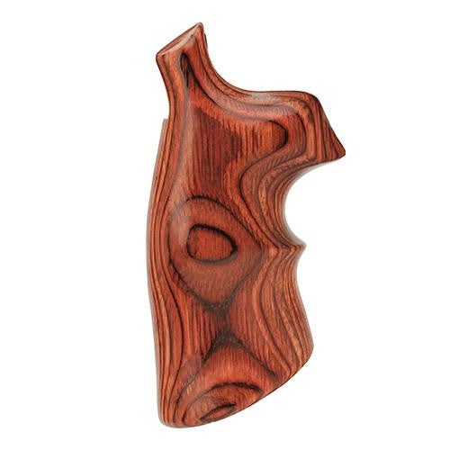 S&W N Frame Round Butt Grips - Rose Laminate Convert w-Top Finger Grooves