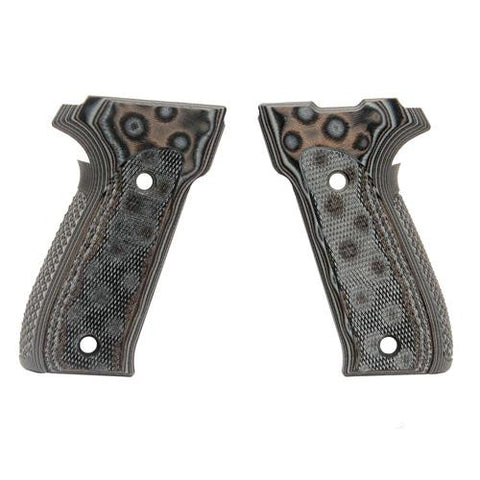 Sig P226 Grips - DAK, Checkered G-10 G-Mascus Black-Gray