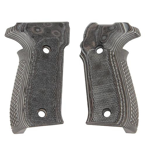 Sig P226 Grips - Checkered G-10 G-Mascus Black-Gray