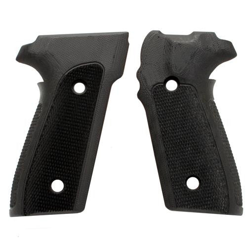 Sig P228-P229 Grips - Checkered G-10 Solid Black