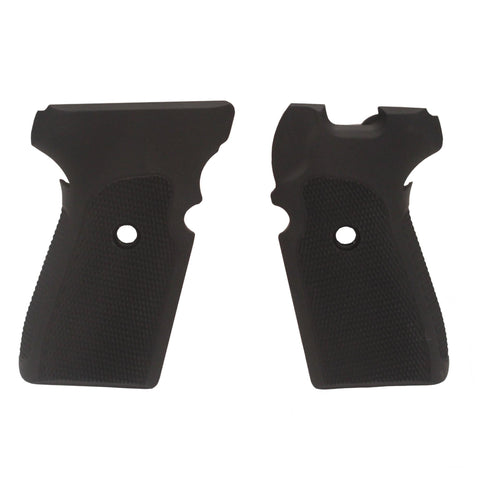 Sig P239 Grips - Checkered Aluminum Matte Black Anodized