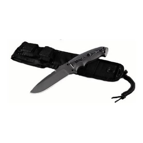 EXF01 5 1-2" Fixed Drop Point Blade Black Kote - G-10 G-Mascus Black