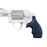 S&W J Frame Round Butt Grip - Bantam Piranha G-10 G-Mascus Blue Lava