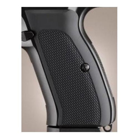 CZ-75-CZ-85 Grips - Checkered Aluminum Matte Black Anodized