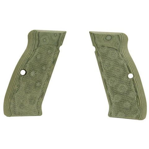 CZ-75-CZ-85 Grips - Checkered G-10 G-Mascus Green