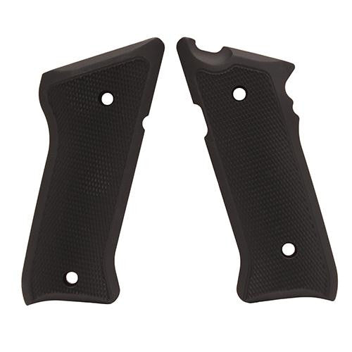 Ruger Mark II-Mark III Grip - Checkered Aluminum Matte Black Anodized