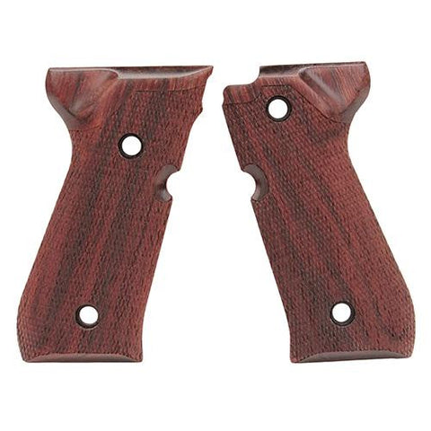 Beretta 92 Grips - Rosewood Checkered