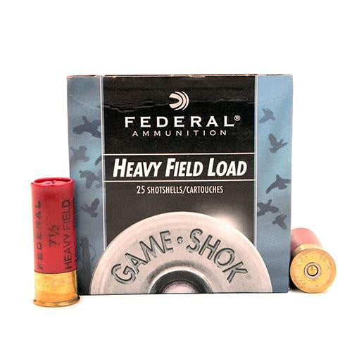 12 Gauge - Game-Shok Heavy Field, 2 3-4", 1 1-4 oz,  #7 1-2 Lead Shot, Per 25