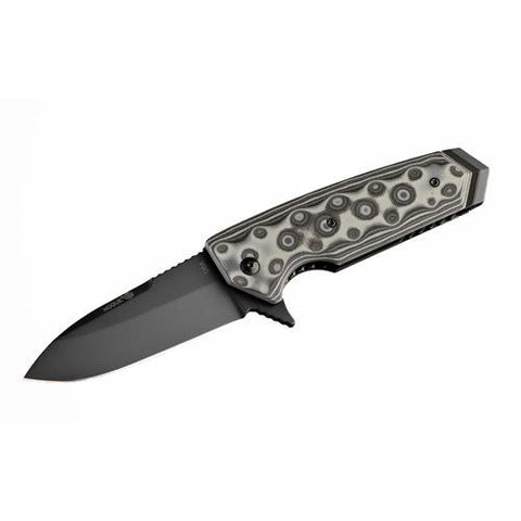 EX02 Folder 3.375" - Spear Point Blade Flipper G-Mascus Black-Gray