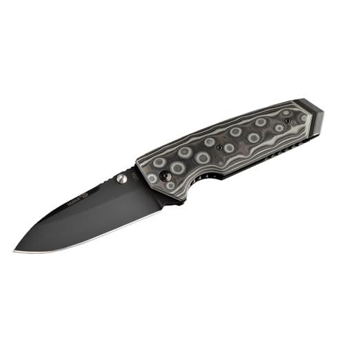 EX02 Folder 3.375" - Spear Point Blade, Thumb Stud, Brushed Finish, G-Mascus Black-Gray