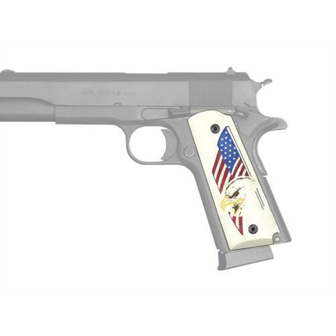 Scrimshaw Grips - Eagle w-Flag