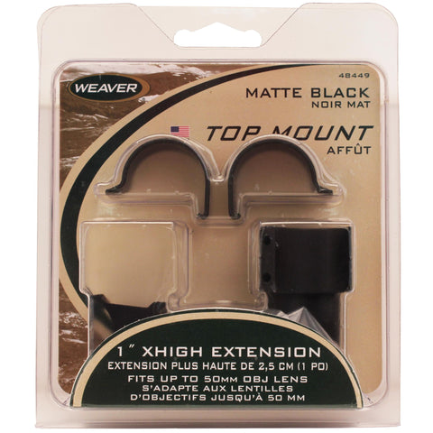 Detachable Top Mount Rings - 1", Extended, X-High, Matte