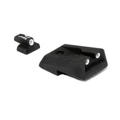 Novak Compact 3 Dot Front & Rear Night Sight Set - 9mm