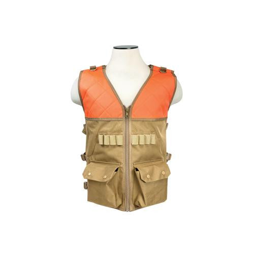 Hunting Vest-Blaze Orange And Tan