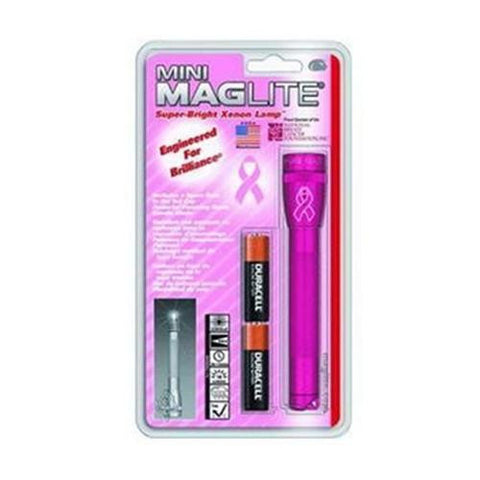 Mini-Mag Flashlight - AA Blister Pack, NBCF Pink