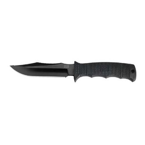 SEAL Pup Elite - Black TiNi, Straight Edge, Nylon Sheath, Clam Pack