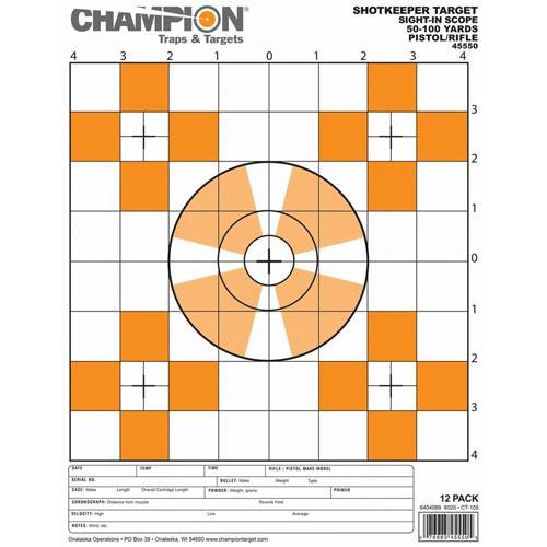 Shotkeeper Sightin Scope Target (Per 12) - Small