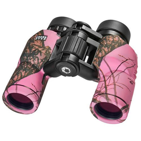 Crossover Binoculars - 8x30mm, Mossy Oak Winter in Pink