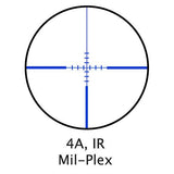 3-9x40 Illuminated Reticle,4A Mil Plex Illuminated Reticle,w-Rings,Armor