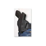 Molded Leather Slide Holster Fits Large Frame Autos, Black